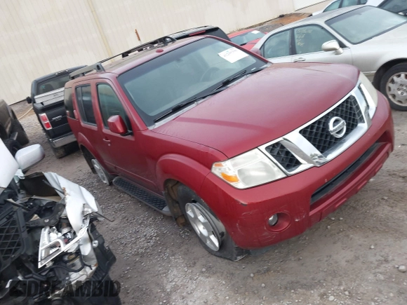 2008 Nissan Pathfinder S with VIN 5N1AR18U28C634844, listed as a IAAI auction lot 41209390 with 203,949 mi miles. Bid and sale history available at carsss.com. Image 1.