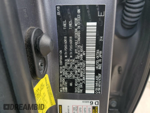 2018 Lexus GX 460 z VIN JTJBM7FX2J5196812, wystawiony jako Copart lot #58728165 z przebiegiem 141 353 mil mil oraz Szkoda całkowita • Salvage title. Historia ofert i sprzedaży dostępna na DreamBid. Obrazek 12.