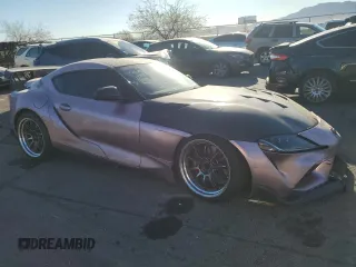 2021 Toyota GR Supra 3.0 with VIN WZ1DB0C07MW043083, listed as a Copart auction lot 83678084 with 35,289 mi miles and Salvage Title. Bid and sale history available at carsss.com. Image 4.