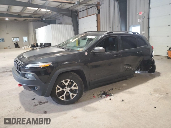 2016 Jeep Cherokee Trailhawk with VIN 1C4PJMBS4GW267375, listed as a Copart auction lot 58476005 with 116,151 mi miles and Salvage title. Bid and sale history available at DreamBid. Image 1.