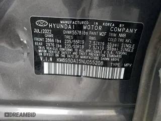 2022 Hyundai Santa Fe Hybrid Limited with VIN KM8S5DA15NU055208, listed as a Copart auction lot 82713493 with 21,041 mi miles. Bid and sale history available at carsss.com. Image 15.