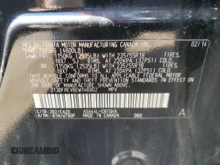 2014 Toyota RAV4 Limited with VIN 2T3DFREV6EW146902, listed as a Copart auction lot 51696205 with 286,778 mi miles and Salvage Title. Bid and sale history available at carsss.com. Image 13.
