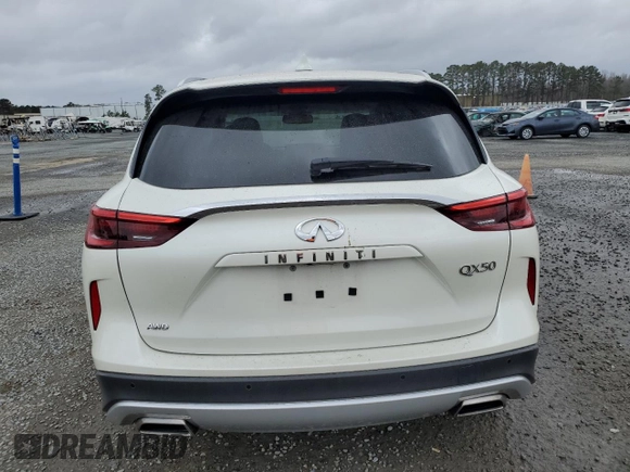 2019 Infiniti QX50 Essential with VIN 3PCAJ5M38KF123407, listed as a Copart auction lot 47766485 with 54,263 mi miles and Salvage Title. Bid and sale history available at DreamBid. Image 6.