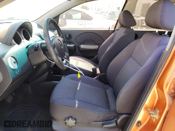 2006 Chevrolet Aveo LT with VIN KL1TG66636B667625, listed as a Copart auction lot 53377665 with 141,633 mi miles and Salvage title. Bid and sale history available at DreamBid. Image 7.