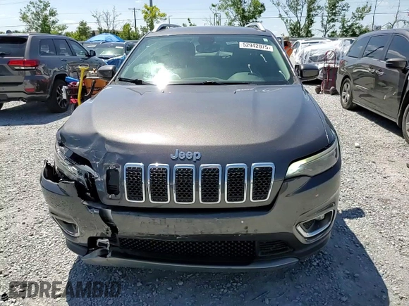 2019 Jeep Cherokee Limited z VIN 1C4PJLDB5KD488351, wystawiony jako Copart lot #54566905 z przebiegiem 55 889 mil mil oraz Nie do naprawy • Non repairable. Historia ofert i sprzedaży dostępna na DreamBid. Obrazek 11.