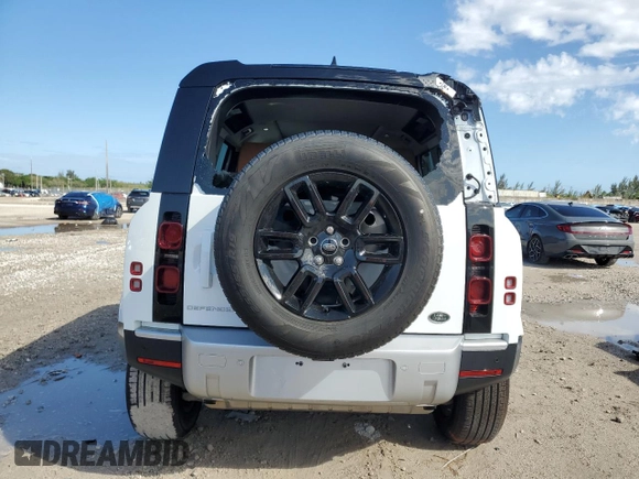 2023 Land Rover Defender S with VIN SALEJ7EX2P2158154, listed as a Copart auction lot 46595065 with 13,045 mi miles and Salvage title. Bid and sale history available at DreamBid. Image 6.