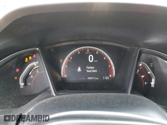 2018 Honda Civic Si with VIN 2HGFC1E51JH709059, listed as a Copart auction lot 52453615 with 90,917 mi miles and Salvage Title. Bid and sale history available at DreamBid. Image 9.