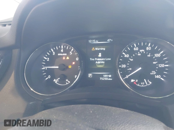 2017 Nissan Rogue SL with VIN 5N1AT2MV3HC761513, listed as a IAAI auction lot 42059096 with 75,250 mi miles and . Bid and sale history available at DreamBid. Image 7.