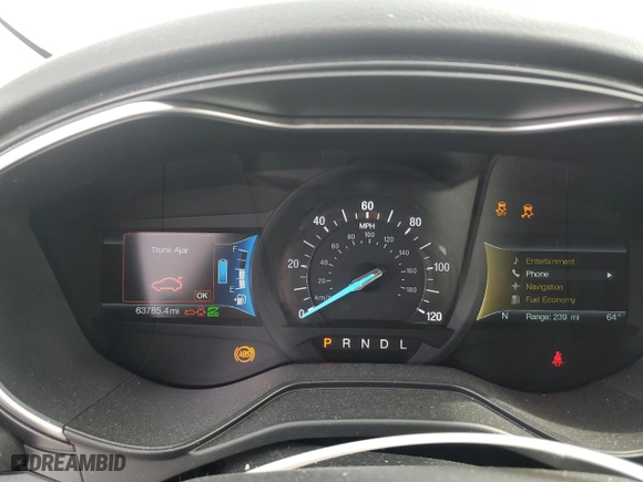 2019 Ford Fusion Hybrid Titanium with VIN 3FA6P0RU4KR190616, listed as a Copart auction lot 45926525 with 63,785 mi miles and Salvage Title. Bid and sale history available at carsss.com. Image 9.