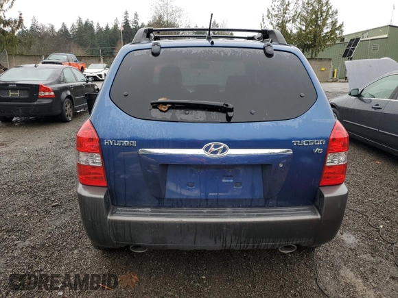 2007 Hyundai Tucson SE with VIN KM8JN12D17U520069, listed as a Copart auction lot 84058614 with 158,352 mi miles and Salvage Title. Bid and sale history available at carsss.com. Image 6.