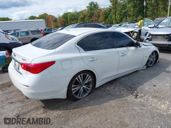2017 Infiniti Q50 3.0t Premium with VIN JN1EV7AR4HM831716, listed as a IAAI auction lot 40413889 with 56,402 mi miles. Bid and sale history available at carsss.com. Image 4.