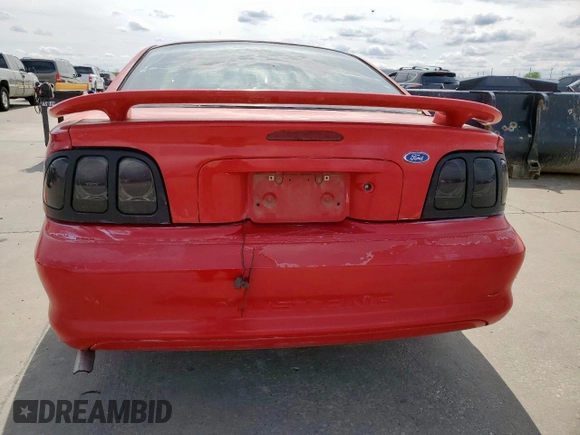 1995 Ford Mustang with VIN 1FALP4041SF262621, listed as a Copart auction lot 50466635 with 147,042 mi miles and Clean Title. Bid and sale history available at carsss.com. Image 6.