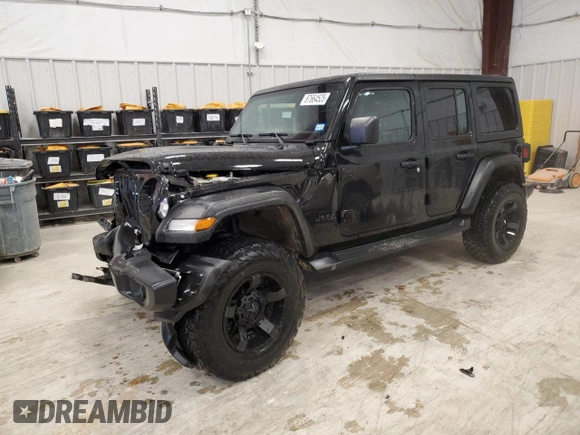 2022 Jeep Wrangler Unlimited Sport with VIN 1C4HJXDG4NW206622, listed as a Copart auction lot 87664525 with 62,240 mi miles and Salvage Title. Bid and sale history available at DreamBid. Image 1.