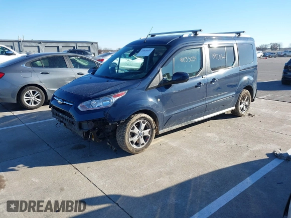 2015 Ford Transit Connect Wagon Titanium with VIN NM0GE9G75F1177148, listed as a IAAI auction lot 41035037 with 139,205 mi miles. Bid and sale history available at carsss.com. Image 18.