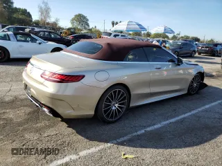 2019 Mercedes-Benz S-Class S 560 with VIN WDDXK8DB7KA038850, listed as a Copart auction lot 45124985 with 0 mi miles and Salvage Title. Bid and sale history available at carsss.com. Image 3.