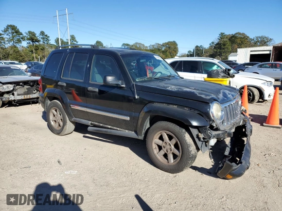 2007 Jeep Liberty Limited with VIN 1J4GK58K57W545530, listed as a Copart auction lot 86285824 with 141,007 mi miles and Salvage title. Bid and sale history available at DreamBid. Image 4.