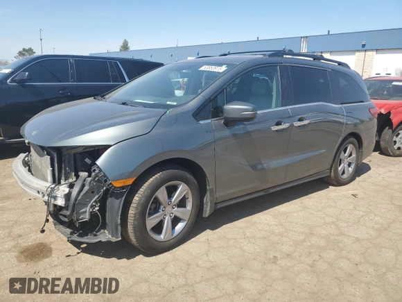 2018 Honda Odyssey EX-L with VIN 5FNRL6H78JB061392, listed as a Copart auction lot 53850915 with 172,103 mi miles and Clean Title. Bid and sale history available at carsss.com. Image 1.