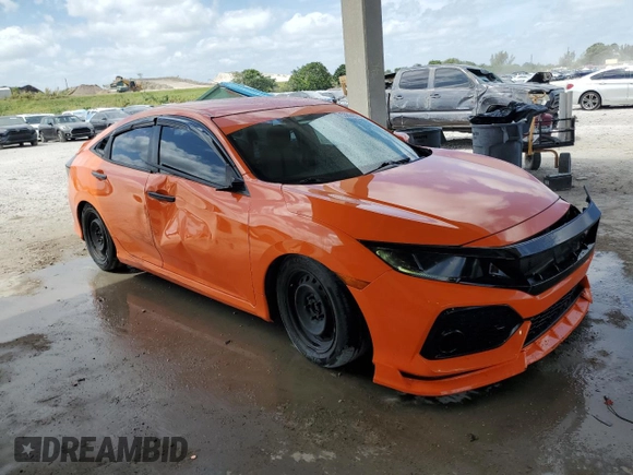 2019 Honda Civic LX with VIN 19XFC2F66KE039629, listed as a Copart auction lot 53804395 with 85,589 mi miles and Non Repairable. Bid and sale history available at DreamBid. Image 4.