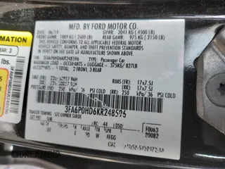 2019 Ford Fusion SE with VIN 3FA6P0HD6KR248596, listed as a Copart auction lot 45705115 with 48,988 mi miles and Salvage Title. Bid and sale history available at DreamBid. Image 13.