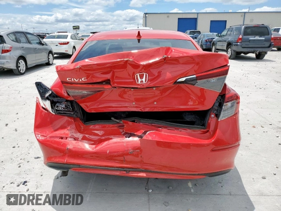 2023 Honda Civic EX with VIN 2HGFE1F75PH314708, listed as a Copart auction lot 63775145 with 10,477 mi miles and Salvage title. Bid and sale history available at DreamBid. Image 6.