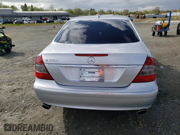 2007 Mercedes-Benz E 550 with VIN WDBUF72X67B017708, listed as a Copart auction lot 51287145 with 102,874 mi miles and Salvage Title. Bid and sale history available at DreamBid. Image 6.