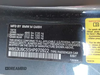 2017 BMW M4 with VIN WBS3U9C55HP970922, listed as a IAAI auction lot 41405271 with 61,953 mi miles. Bid and sale history available at carsss.com. Image 9.