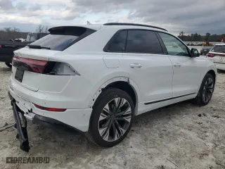 2025 Audi Q8 Prestige with VIN WA1FVBF10SD005034, listed as a Copart auction lot 44012995 with 224 mi miles and Salvage Title. Bid and sale history available at carsss.com. Image 3.