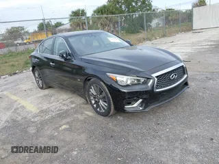 2019 Infiniti Q50 3.0t LUXE with VIN JN1EV7AR7KM594307, listed as a IAAI auction lot 41349546 with 43,538 mi miles. Bid and sale history available at carsss.com. Image 1.