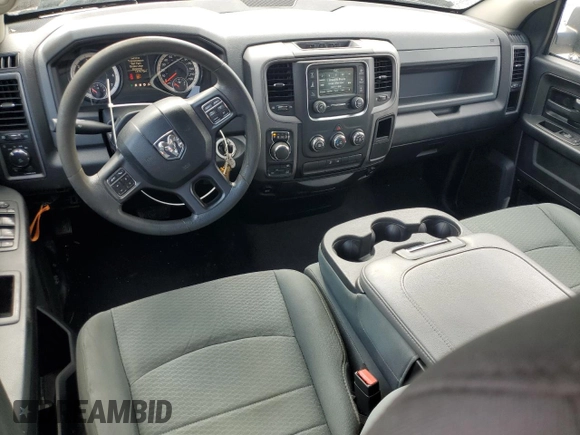 2018 Ram 1500 Express with VIN 1C6RR7FT5JS189099, listed as a Copart auction lot 53643595 with 147,076 mi miles and Salvage title. Bid and sale history available at DreamBid. Image 8.