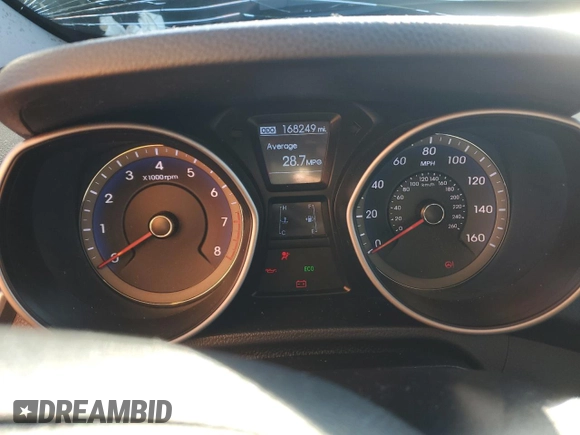 2013 Hyundai Elantra GT with VIN KMHD35LE5DU026911, listed as a Copart auction lot 77102504 with 168,249 mi miles and Salvage Title. Bid and sale history available at carsss.com. Image 9.
