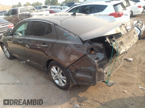 2013 Kia Optima EX with VIN 5XXGN4A76DG217222, listed as a IAAI auction lot 28431636 with 145,232 mi miles and . Bid and sale history available at DreamBid. Image 3.