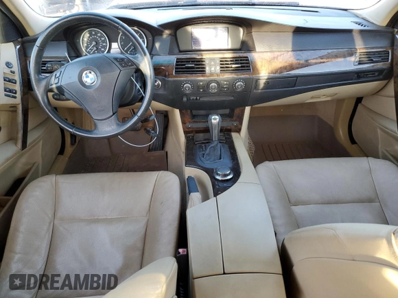 2007 BMW 5 Series 525i with VIN WBANE53537CW64553, listed as a Copart auction lot 52361445 with 169,381 mi miles and Clean Title. Bid and sale history available at carsss.com. Image 8.