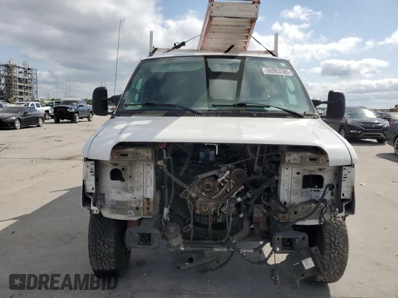 2014 Ford Econoline Cargo Commercial z VIN 1FTNE2EW8EDA11425, wystawiony jako Copart lot #56963185 z przebiegiem Nie podano mil oraz Czysty tytuł • Clean title. Historia ofert i sprzedaży dostępna na DreamBid. Obrazek 5.