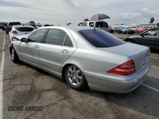 2001 Mercedes-Benz S-Class with VIN WDBNG75J01A187018, listed as a Copart auction lot 44502433 with 0 mi miles and Salvage Title. Bid and sale history available at carsss.com. Image 2.