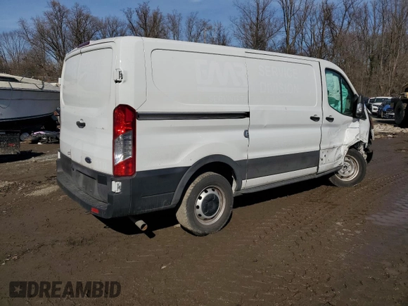 2023 Ford Transit Cargo with VIN 1FTYE1Y85PKB20167, listed as a Copart auction lot 42222895 with 24,222 mi miles and Salvage Title. Bid and sale history available at carsss.com. Image 3.