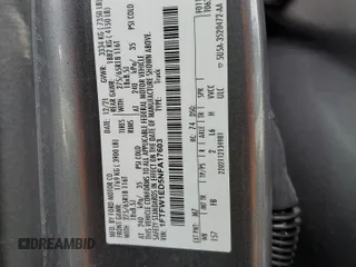 2022 Ford F-150 XL с VIN 1FTFW1ED5NFA17603, выставлен на аукционе Copart как лот 47524765 с пробегом 65 753 миль миль и Списание • Salvage title. История ставок и продаж доступна на DreamBid. Изображение 12.