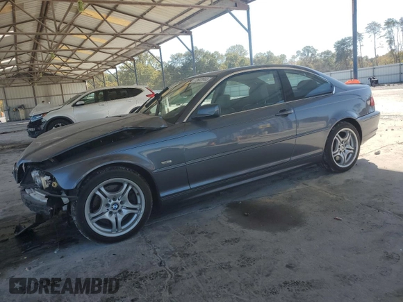 2002 BMW 3 Series 330Ci with VIN WBABN53452PH00919, listed as a Copart auction lot 77502044 with 142,226 mi miles and Salvage Title. Bid and sale history available at carsss.com. Image 1.