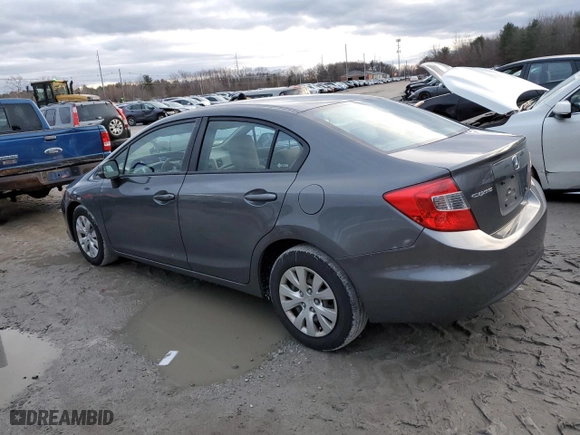 2012 Honda Civic Sdn LX with VIN 2HGFB2F59CH610631, listed as a Copart auction lot 85114294 with 133,281 mi miles and Clean Title. Bid and sale history available at carsss.com. Image 2.