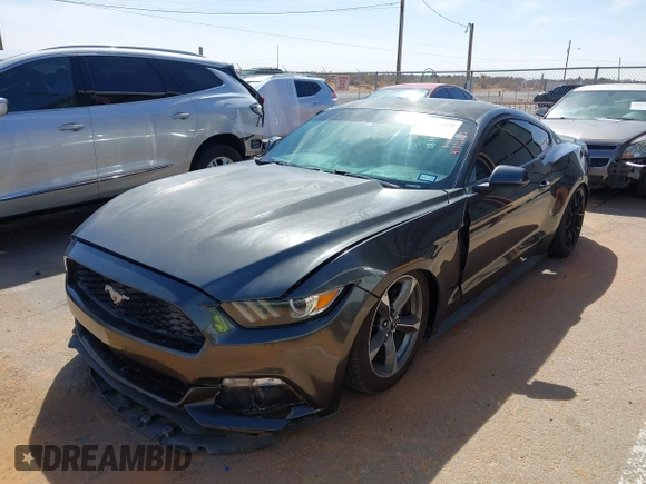 2015 Ford Mustang V6 with VIN 1FA6P8AM5F5318400, listed as a IAAI auction lot 41812625 with 97,728 mi miles and . Bid and sale history available at DreamBid. Image 2.