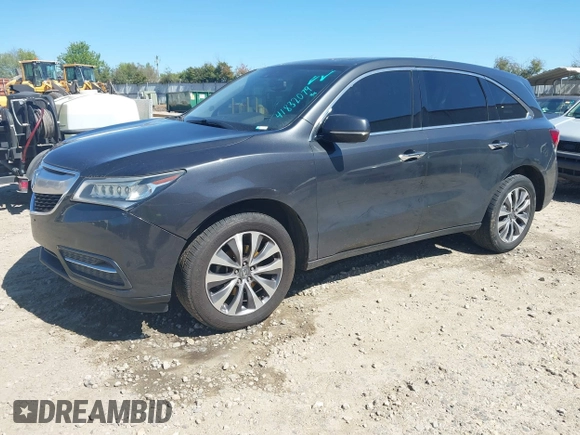 2015 Acura MDX Tech Pkg with VIN 5FRYD3H44FB002147, listed as a IAAI auction lot 41832079 with 1 mi miles. Bid and sale history available at carsss.com. Image 17.