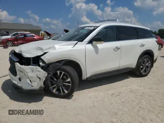 2024 Infiniti QX60 Luxe with VIN 5N1DL1FS7RC338753, listed as a Copart auction lot 61552565 with 24,667 mi miles and Salvage title. Bid and sale history available at DreamBid. Image 1.