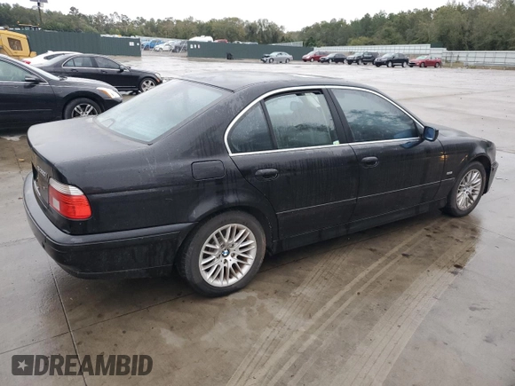 2003 BMW 5 Series 530iA with VIN WBADT63403CK37047, listed as a Copart auction lot 79614074 with 164,261 mi miles and Salvage Title. Bid and sale history available at carsss.com. Image 3.