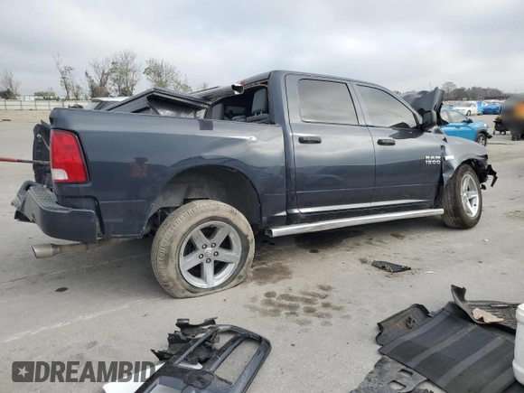 2018 Ram 1500 Express z VIN 1C6RR6KT9JS314881, wystawiony jako Copart lot #43798115 z przebiegiem Nie podano mil oraz Szkoda całkowita • Salvage title. Historia ofert i sprzedaży dostępna na DreamBid. Obrazek 3.