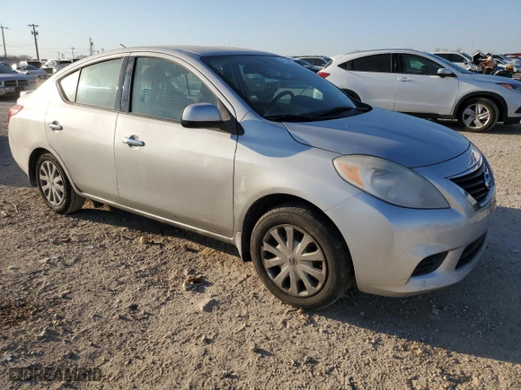 2014 Nissan Versa S with VIN 3N1CN7AP6EK464593, listed as a Copart auction lot 47542175 with 184,875 mi miles and Salvage Title. Bid and sale history available at carsss.com. Image 4.