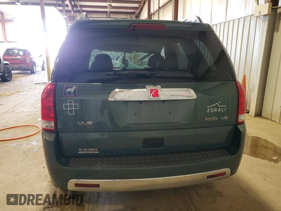 2007 Saturn VUE V6 with VIN 5GZCZ634X7S806476, listed as a Copart auction lot 45871685 with 0 mi miles and Salvage Title. Bid and sale history available at carsss.com. Image 6.