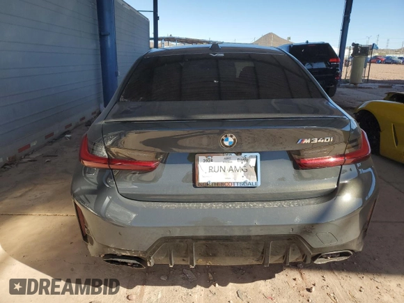 2024 BMW 3 Series M340i with VIN 3MW49FS05R8E84755, listed as a Copart auction lot 49288935 with 12,258 mi miles and Salvage Title. Bid and sale history available at carsss.com. Image 6.
