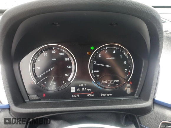 2021 BMW X1 xDrive28i with VIN WBXJG9C07M3M67312, listed as a Copart auction lot 59712835 with 62,371 mi miles and Salvage title. Bid and sale history available at DreamBid. Image 9.