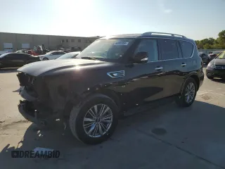 2020 Infiniti QX80 LUXE with VIN JN8AZ2NF4L9703222, listed as a Copart auction lot 66903364 with 99,705 mi miles and Clean Title. Bid and sale history available at carsss.com. Image 1.