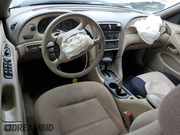 1999 Ford Mustang z VIN 1FAFP4444XF204789, wystawiony jako Copart lot #55103615 z przebiegiem Nie podano mil oraz Czysty tytuł • Clean title. Historia ofert i sprzedaży dostępna na DreamBid. Obrazek 8.