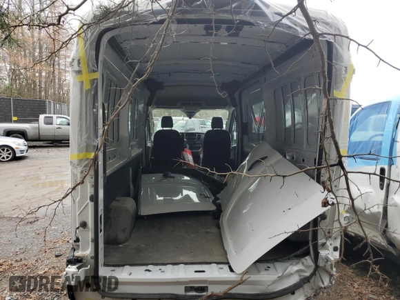 2021 Ford Transit Cargo with VIN 1FTBR1C88MKB00153, listed as a Copart auction lot 41636224 with 21,072 mi miles and Salvage Title. Bid and sale history available at DreamBid. Image 6.